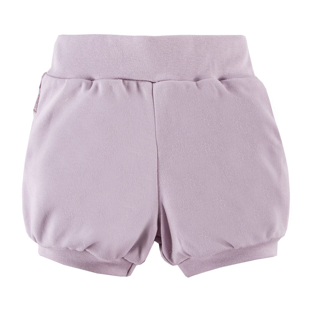 Pantaloni scurti bufanti cu volan in talie, EEVI - Botanic, Mov, pentru fetite