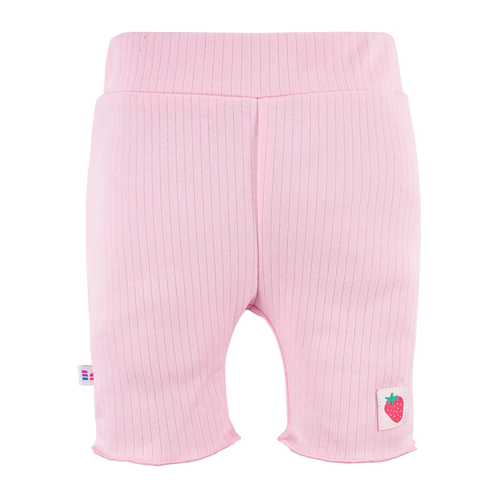 Pantaloni scurti cu dungi, EEVI - Strawberry and Love, Roz, pentru fetite