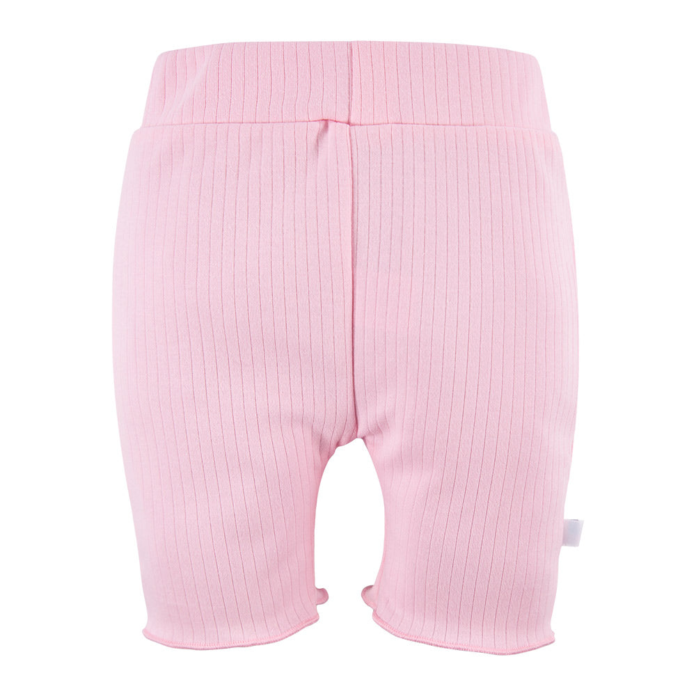 Pantaloni scurti cu dungi, EEVI - Strawberry and Love, Roz, pentru fetite