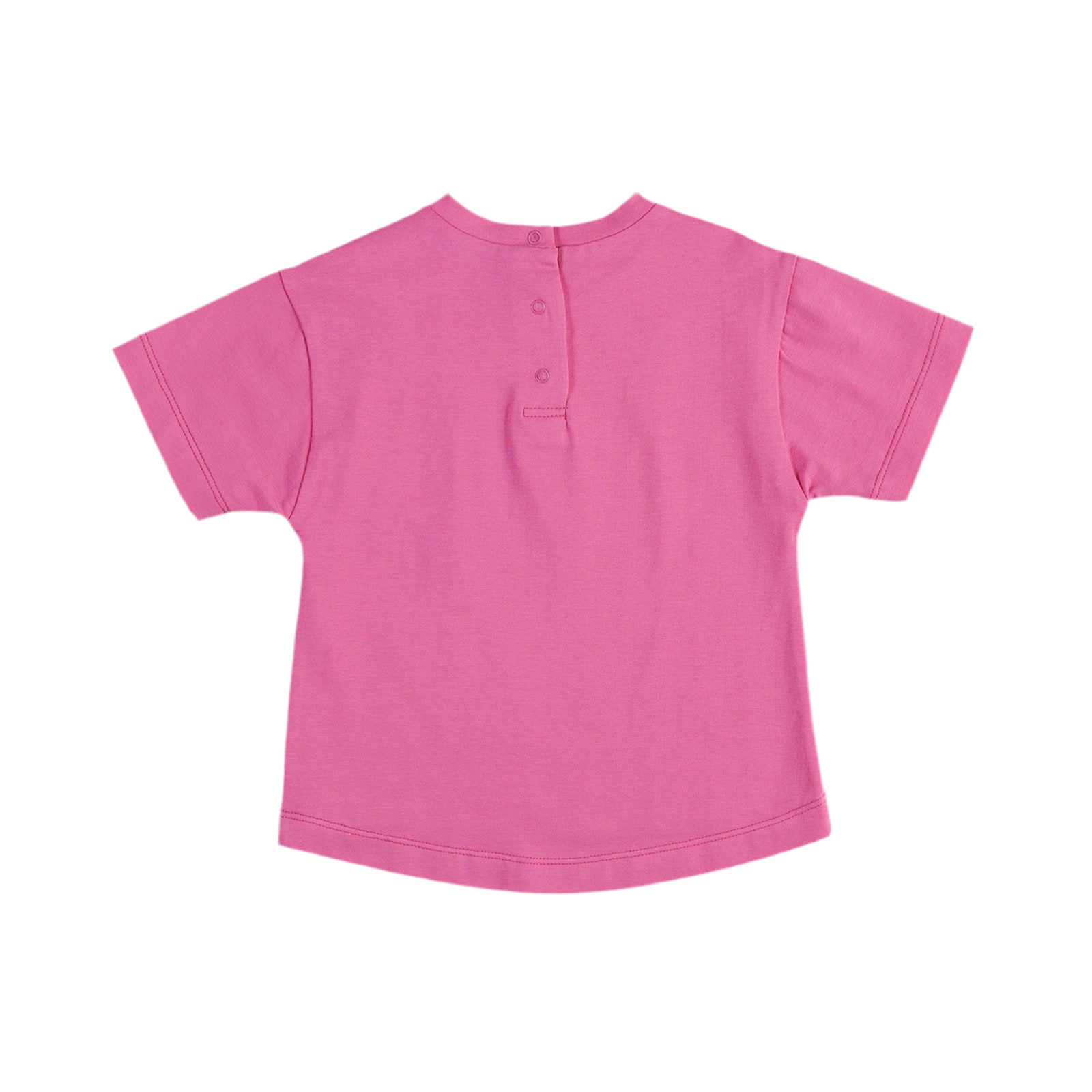 Tricou cu guler brodat pisicuta PANCO - Hope, Fucsia, pentru fetite