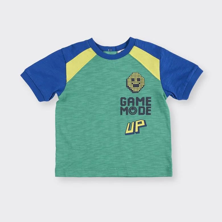 Tricou PANGO - Game Mode, Verde si Bleumarin, pentru baietei