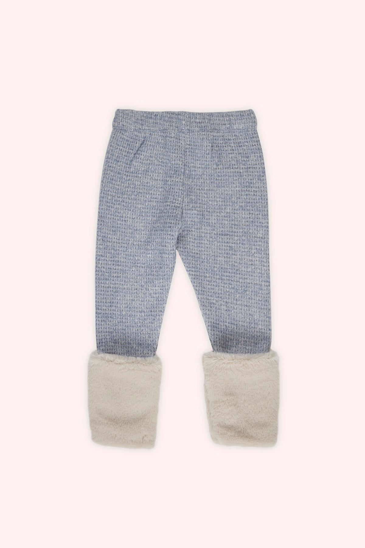 Pantaloni lungi tricotati, cu blanita, PANCO - It`s Our Nature, Blue, pentru fetite