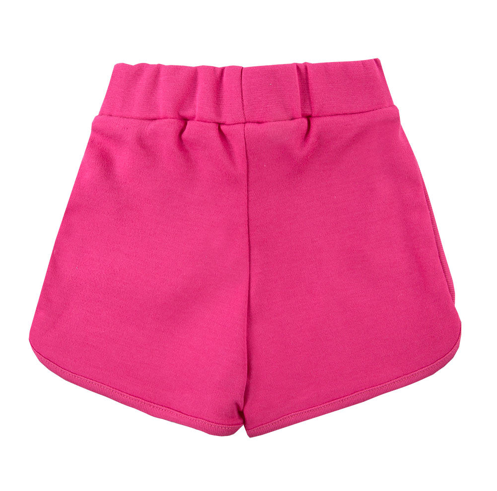 Pantaloni scurti cu funda in talie, EEVI - Peony, Roz, pentru fetite