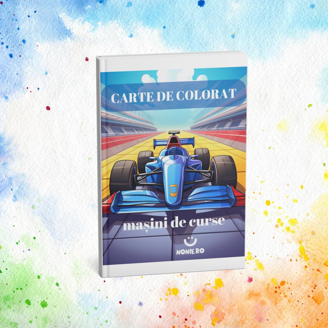 Carte de colorat - Masini de curse, 101 pagini, NONIE