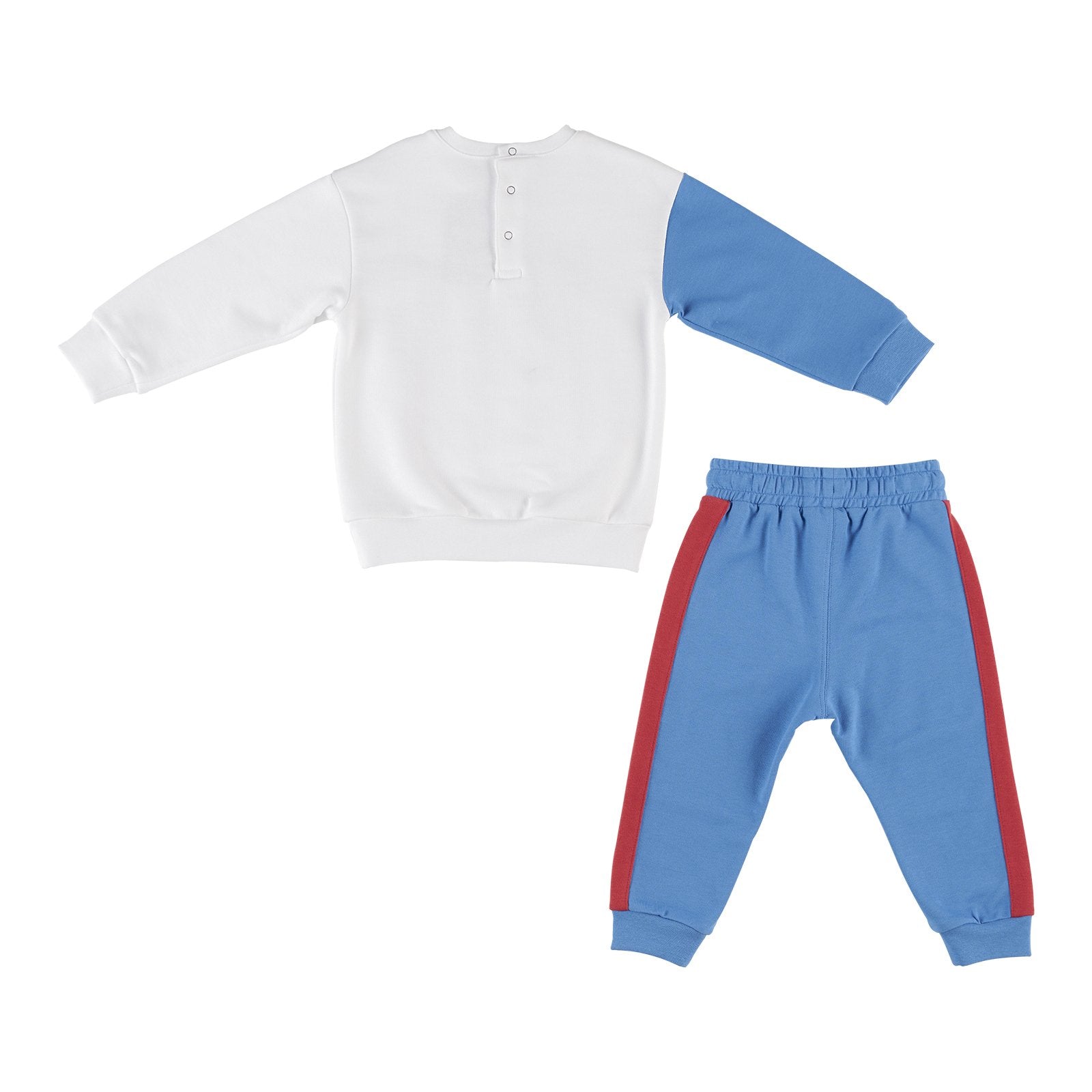 Set 2 piese trening bluza si pantalon PANCO - Athletic Team, Alb si Bleumarin, pentru baietei