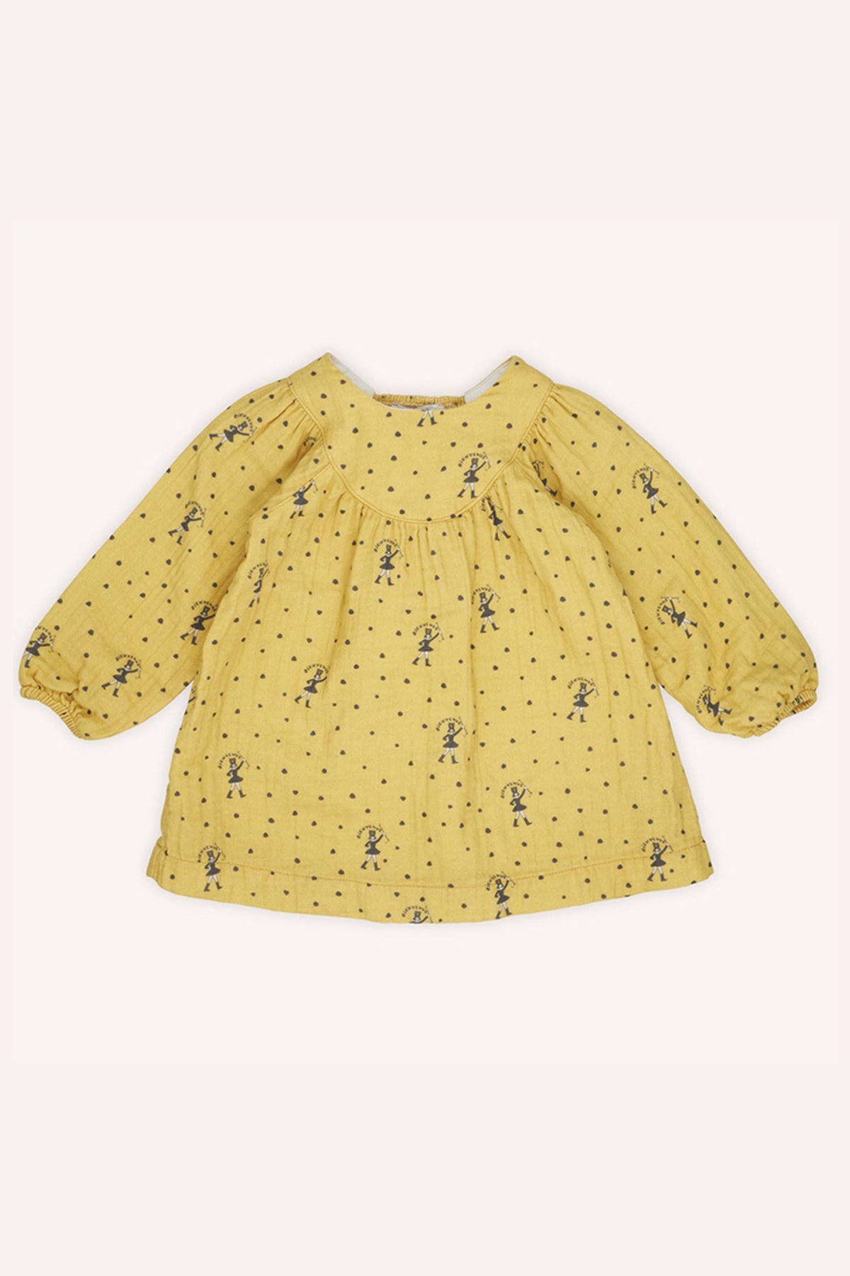 Rochie cu picatele PANCO - Drum Major, Galben, pentru fetite