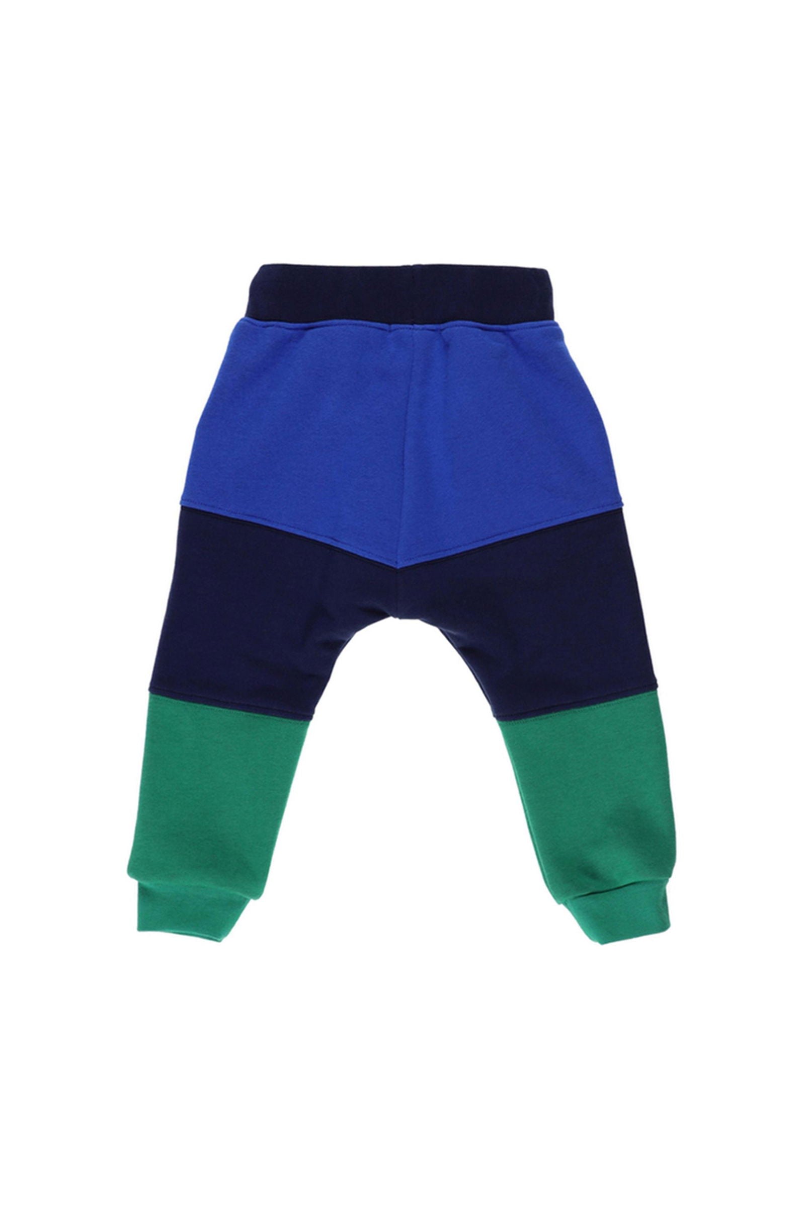 Pantaloni de trening cu imprimeu 45 Power, PANCO - Fast Wheels, Albastru & Verde, pentru baieti