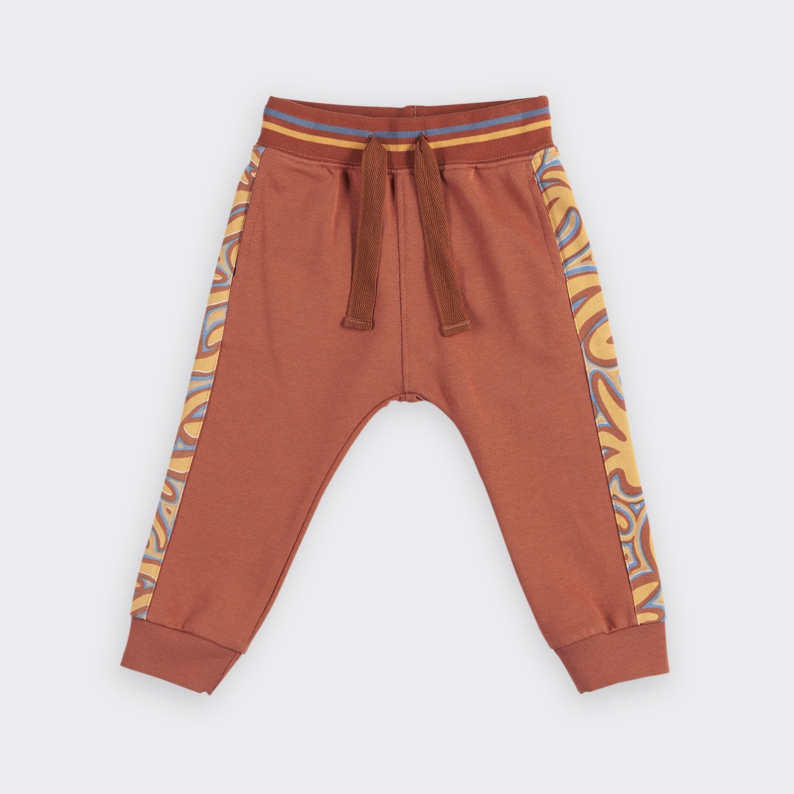 Pantaloni sport PANCO - Wave Crew, Portocaliu cu model, pentru baietei