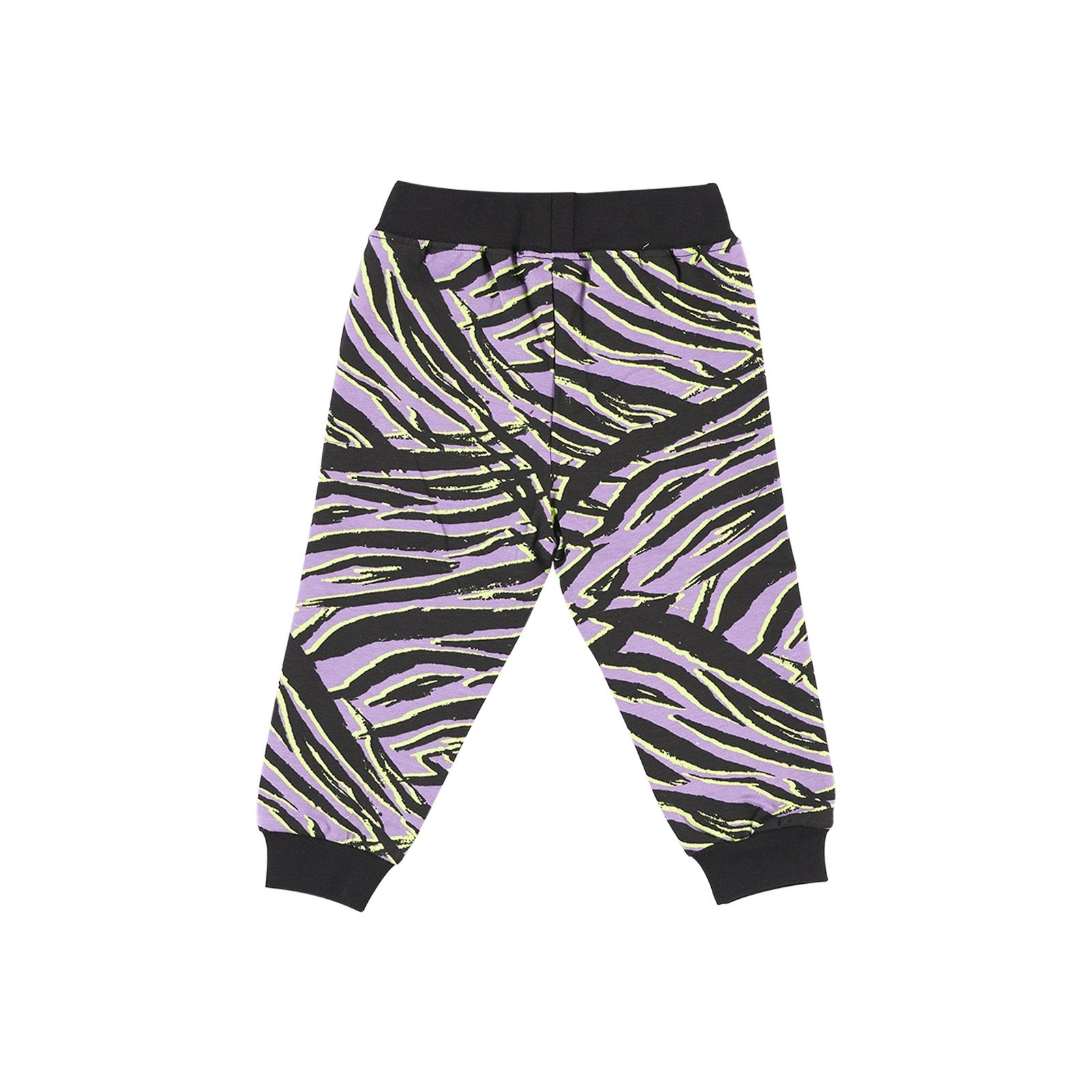 Pantaloni sport PANCO - Zebra, Negru si Mov, pentru fetite