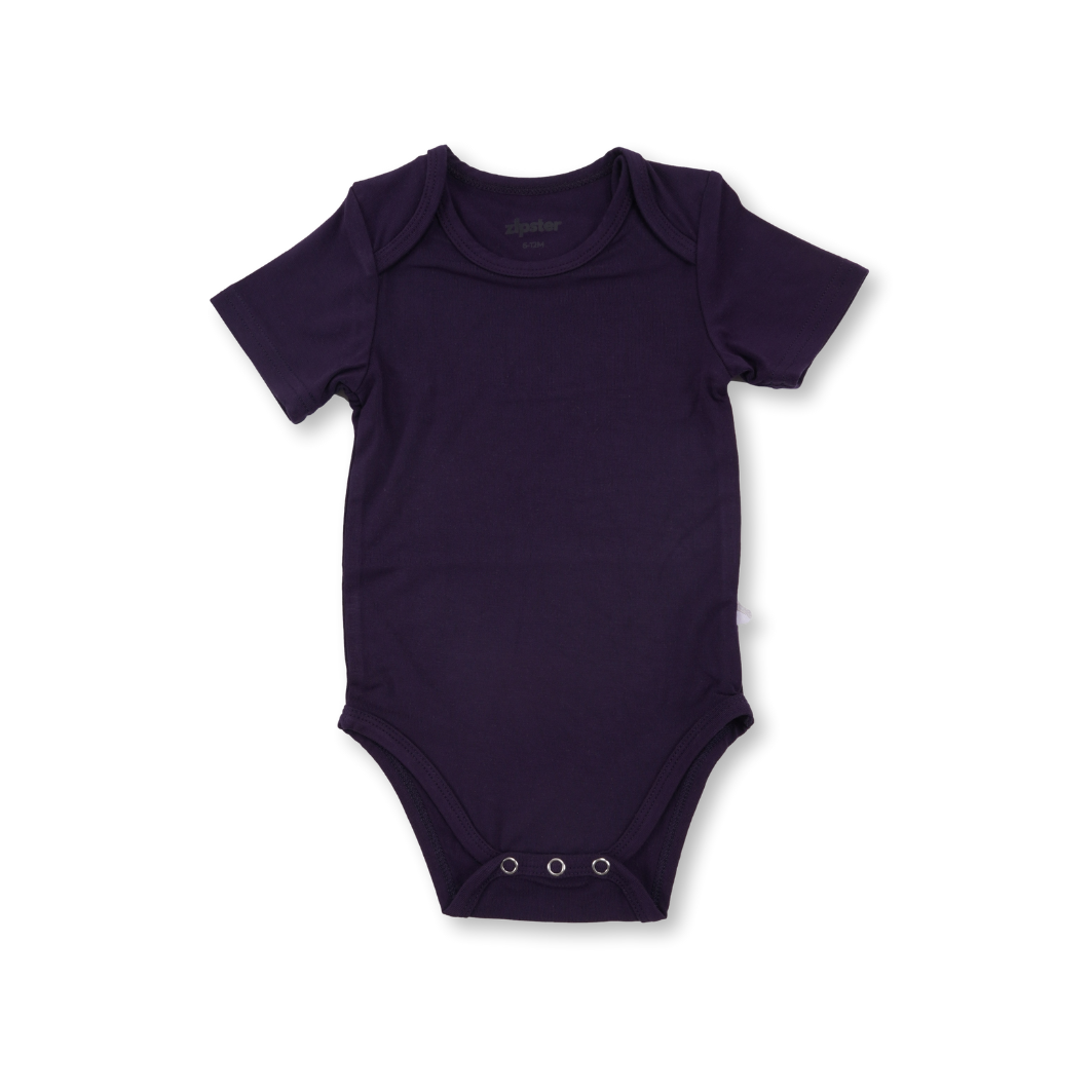 Body cu maneca scurta din bambus, ZIPSTER, Albastru Navy, pentru baieti