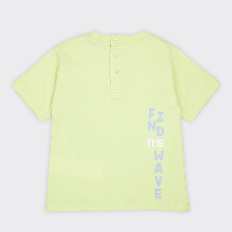 Tricou cu buzunar PANCO - Find The Wave, Verde deschis, pentru baietei