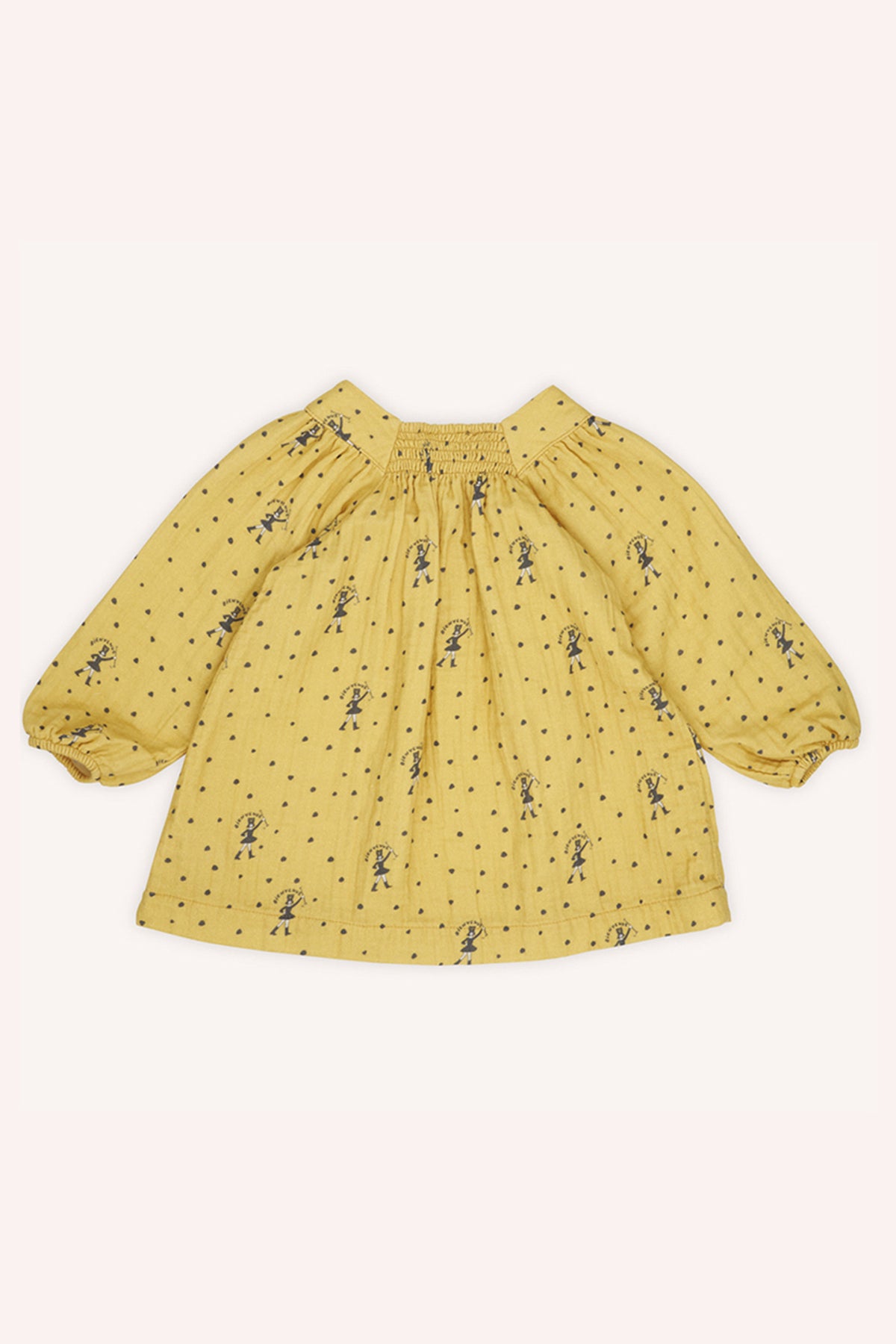 Rochie cu picatele PANCO - Drum Major, Galben, pentru fetite