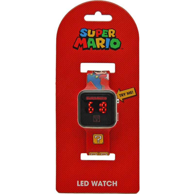 Super Mario Bros - Ceas led Rosu, 1 buc