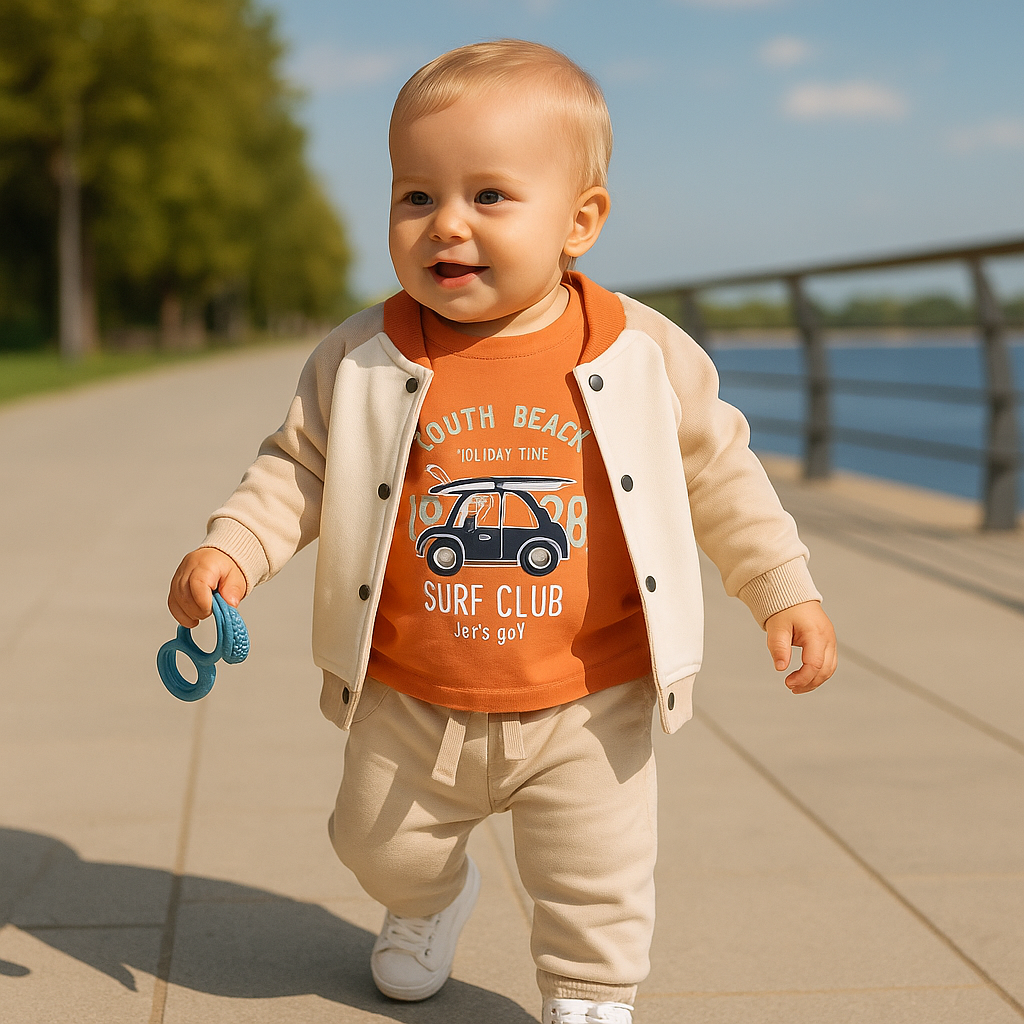 Pantaloni sport PANCO - Holiday Time, Bej, pentru baietei