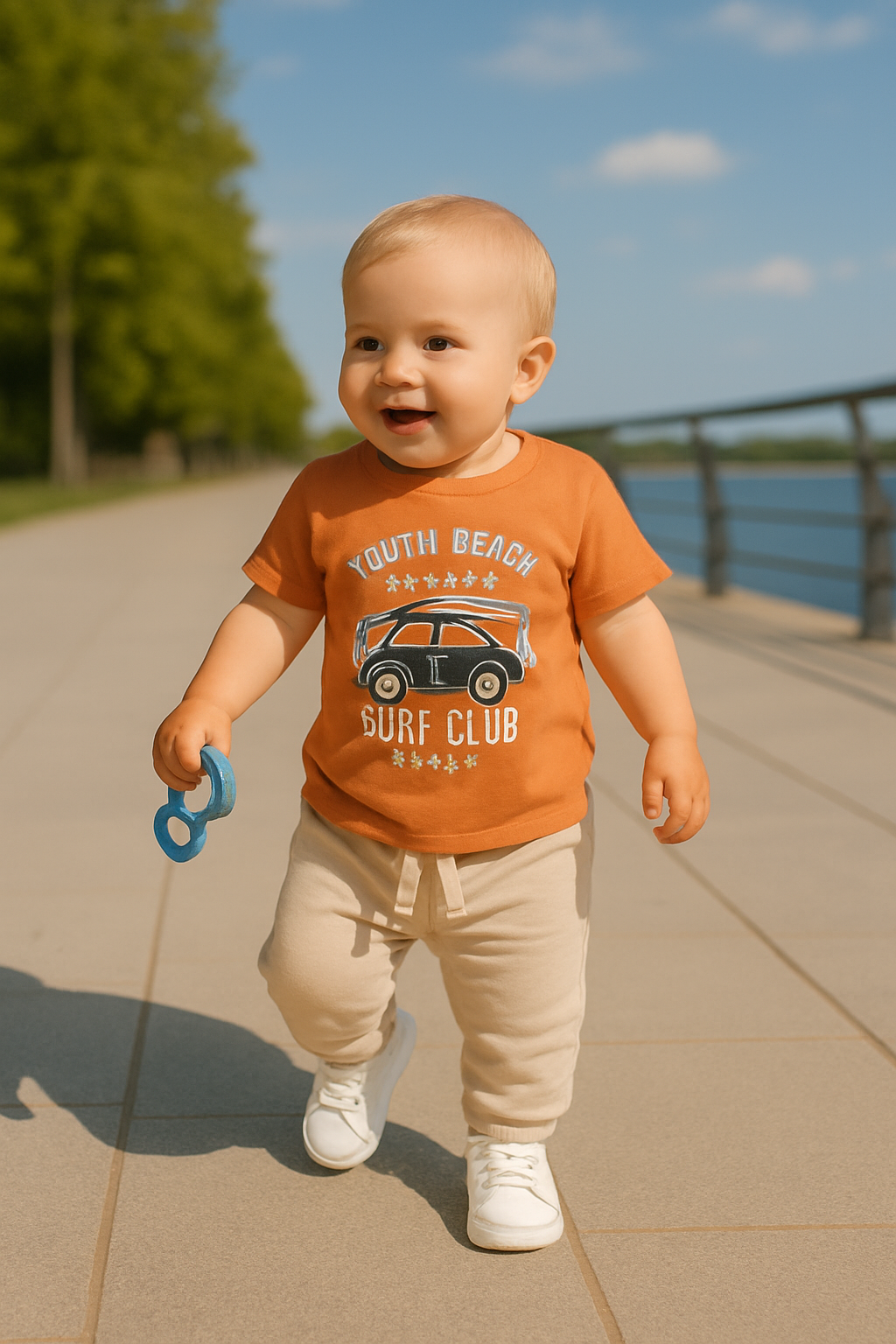 Tricou PANCO - Holliday Time, Somon, pentru baietei