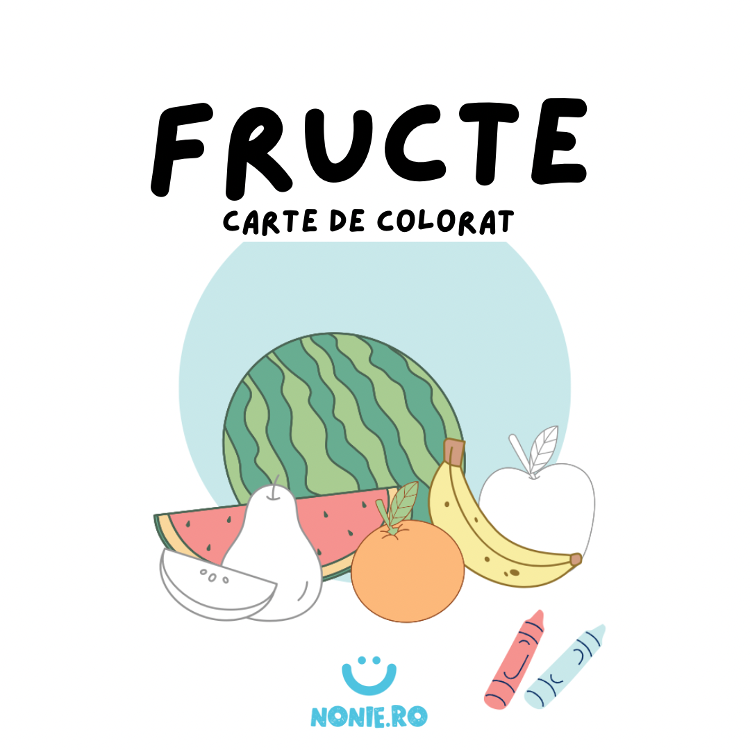 Carte de colorat digitala - Fructe, 21 pagini, NONIE
