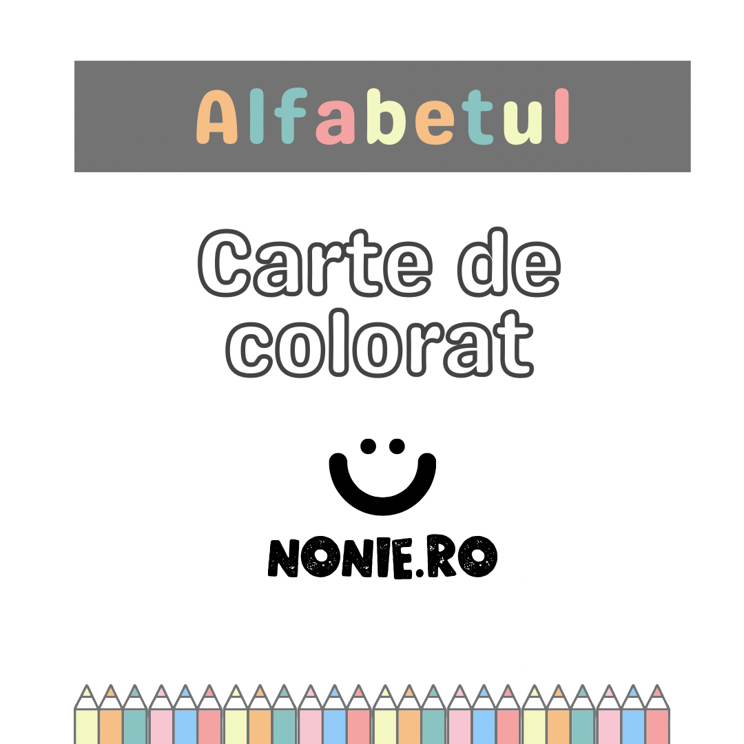 Carte de colorat digitala - Alfabetul, 27 pagini, NONIE