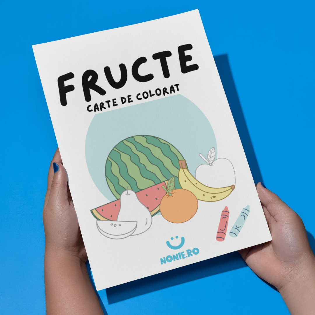 Carte de colorat digitala - Fructe, 21 pagini, NONIE