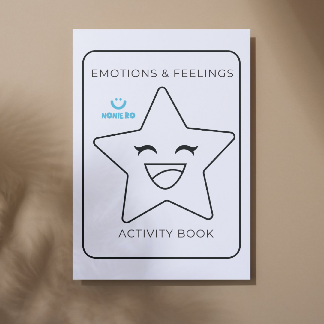 Carte de activitati si colorat digitala - Emotions & Feelings (Versiune in Limba Engleza), 29 pagini, NONIE