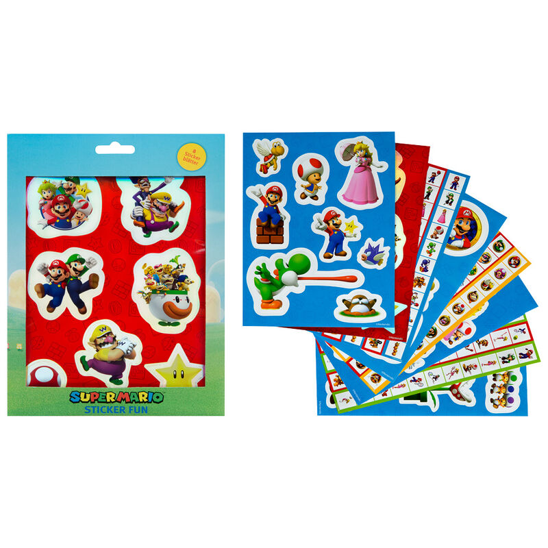 Super Mario Bros - Set cu Stickere, 1 pachet/8buc