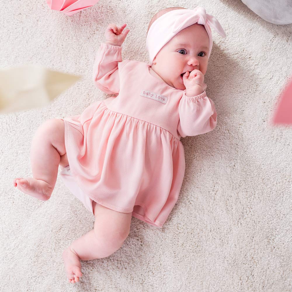 Bentita elastica cu fundita, EEVI, Piersica, pentru fetite