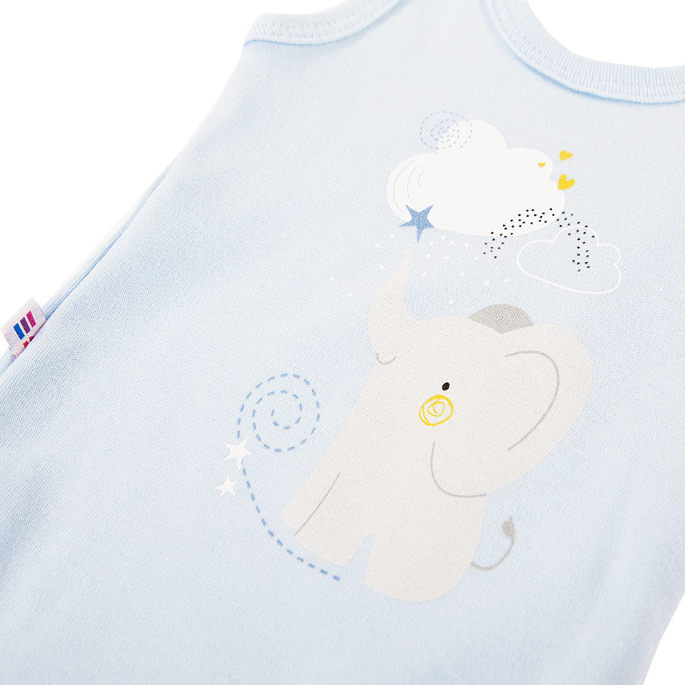 Body fara maneci cu model elefant, EEVI - Mellow, Bleu, pentru baietei