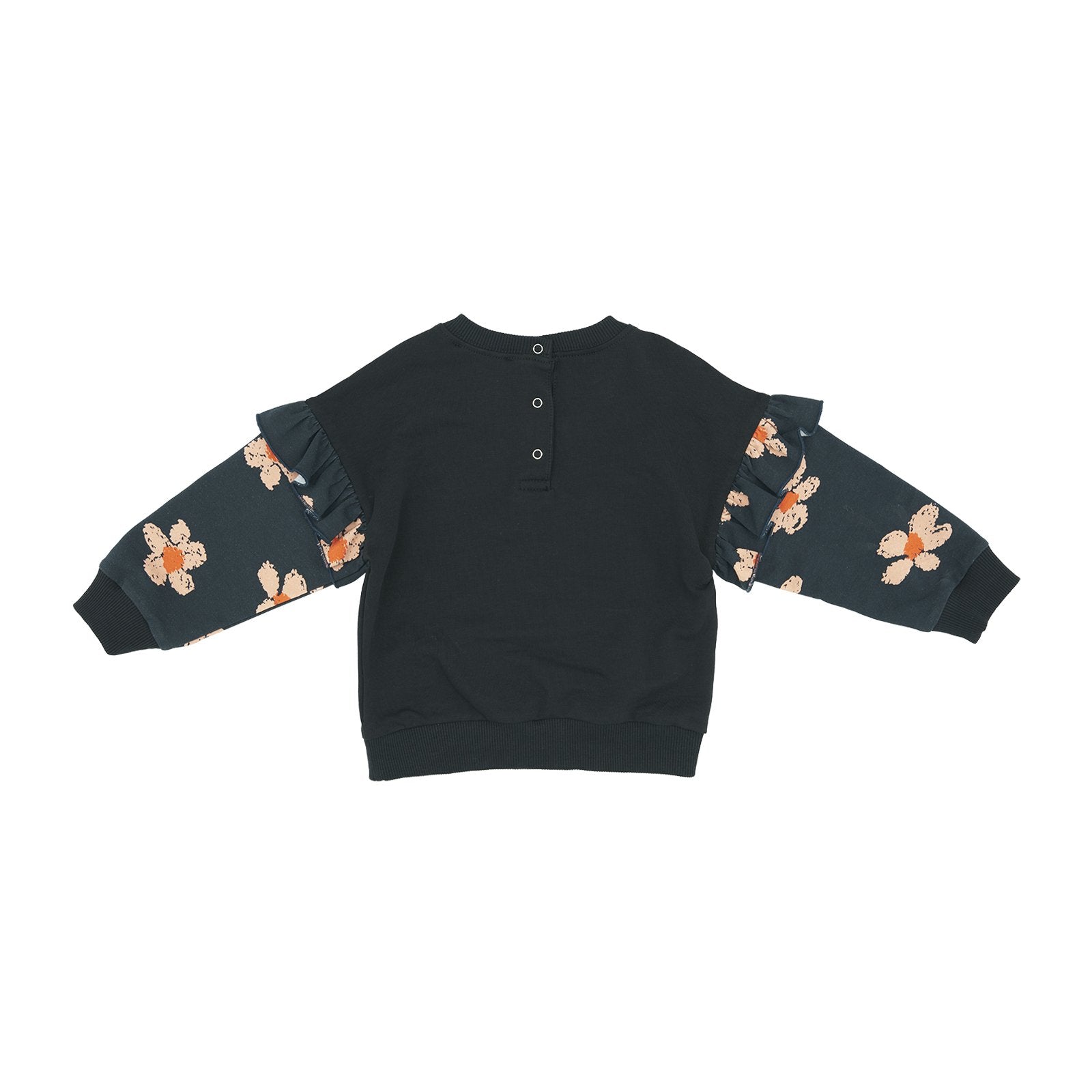 Bluza cu maneca lunga si imprimeu floral PANCO - Good Day, Negru, pentru fetite