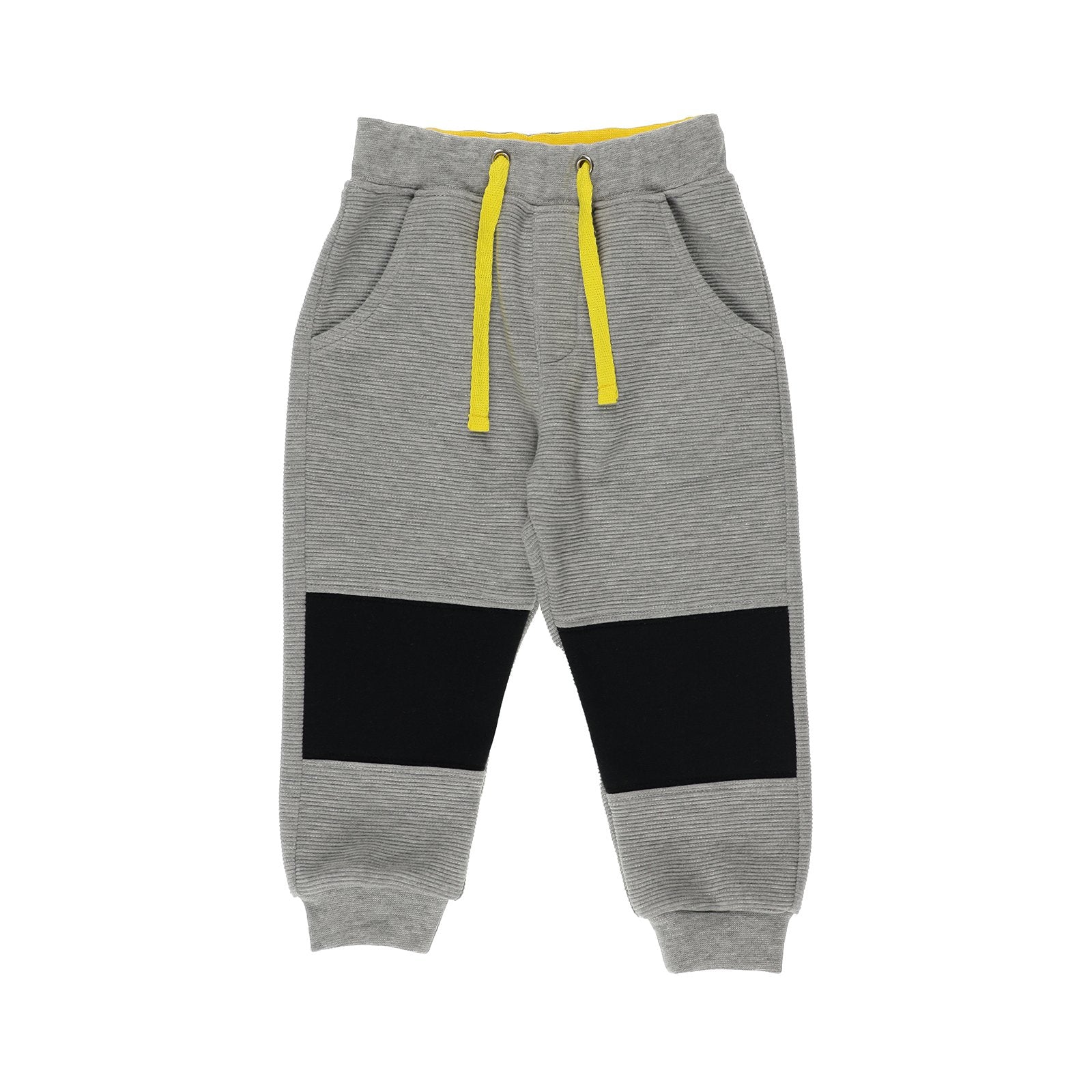 Pantaloni sport cu detaliu negru la genunchi PANCO - Fun Adventure, Gri, pentru baietei