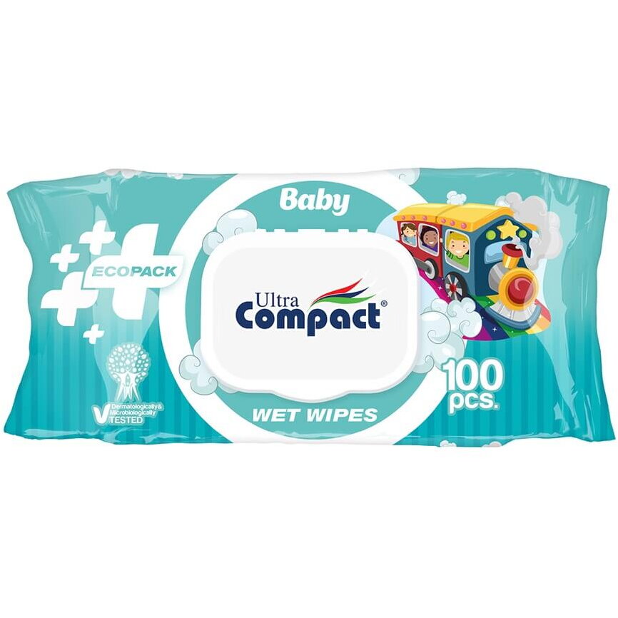 Servetele umede cu capac - BABY Ecopack, 0% alcool și parabeni, pentru bebelusi, 100 buc